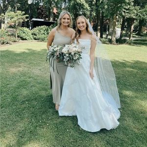 Revelry Chiffon Jade Dress in Silver Sage